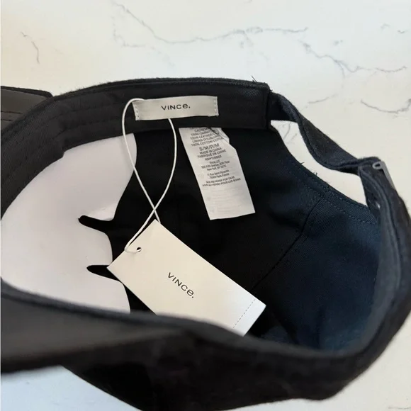 NWT Vince Cashmere Leather Women’s Baseball Hat - Picture 3 of 9